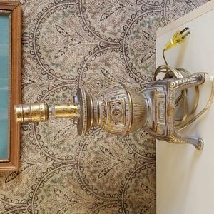 SALE 💣 Antique Cast Iron Pott Bellied Stove Table Lamp ABLE 533